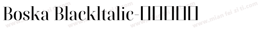Boska Blackltalic字体转换